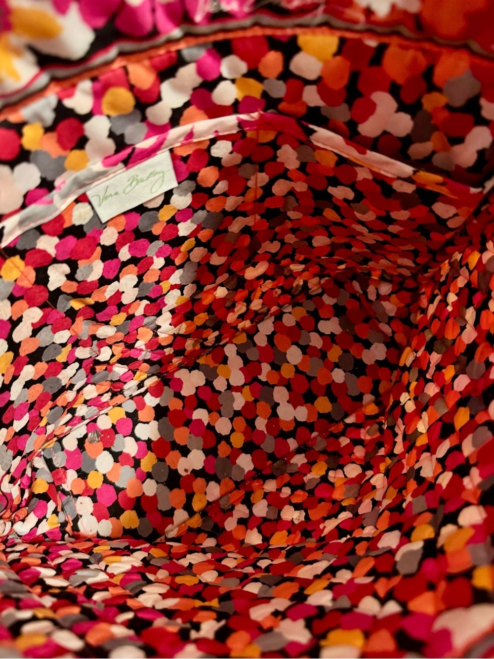 Vera Bradley Pink Multi-Color Quilted Floral Tote - Picture 2 of 5